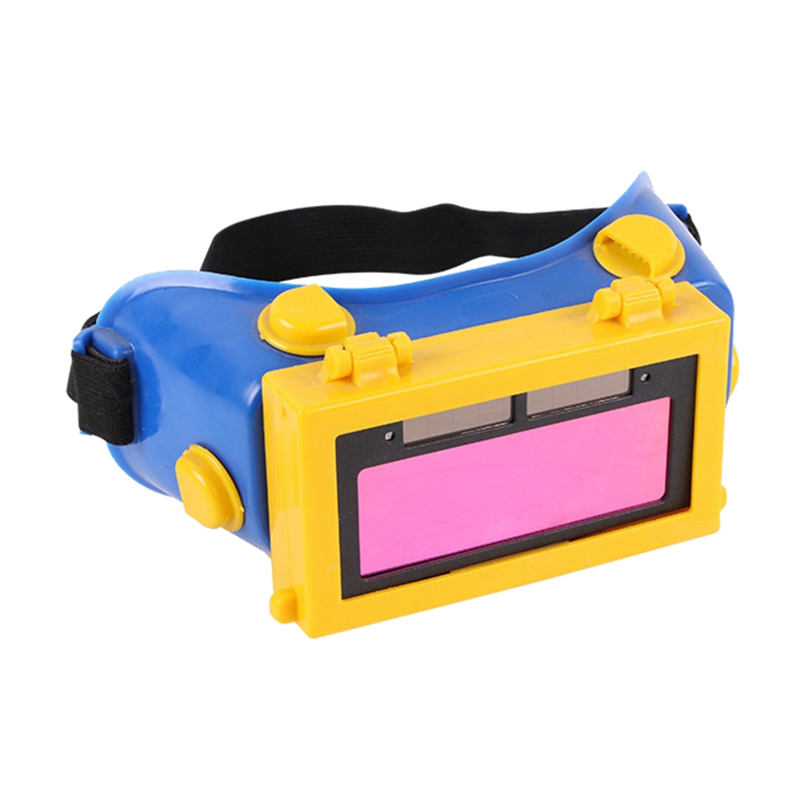 Almencla 1 Pair Solar Auto Darkening Welding Goggle Safety Glasses Welder Mask Helmet Eyes Goggles Yellow