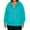 #-GG Cyan, variant on Domzest Plus Size Womens Sweatshirt Zip Up Long Sleeve 3X-5X Hoodie Fall Lightweight Fat Cotton Drawstring Oversize Sweaters Casual with Pocket Jackets Brown L-Large