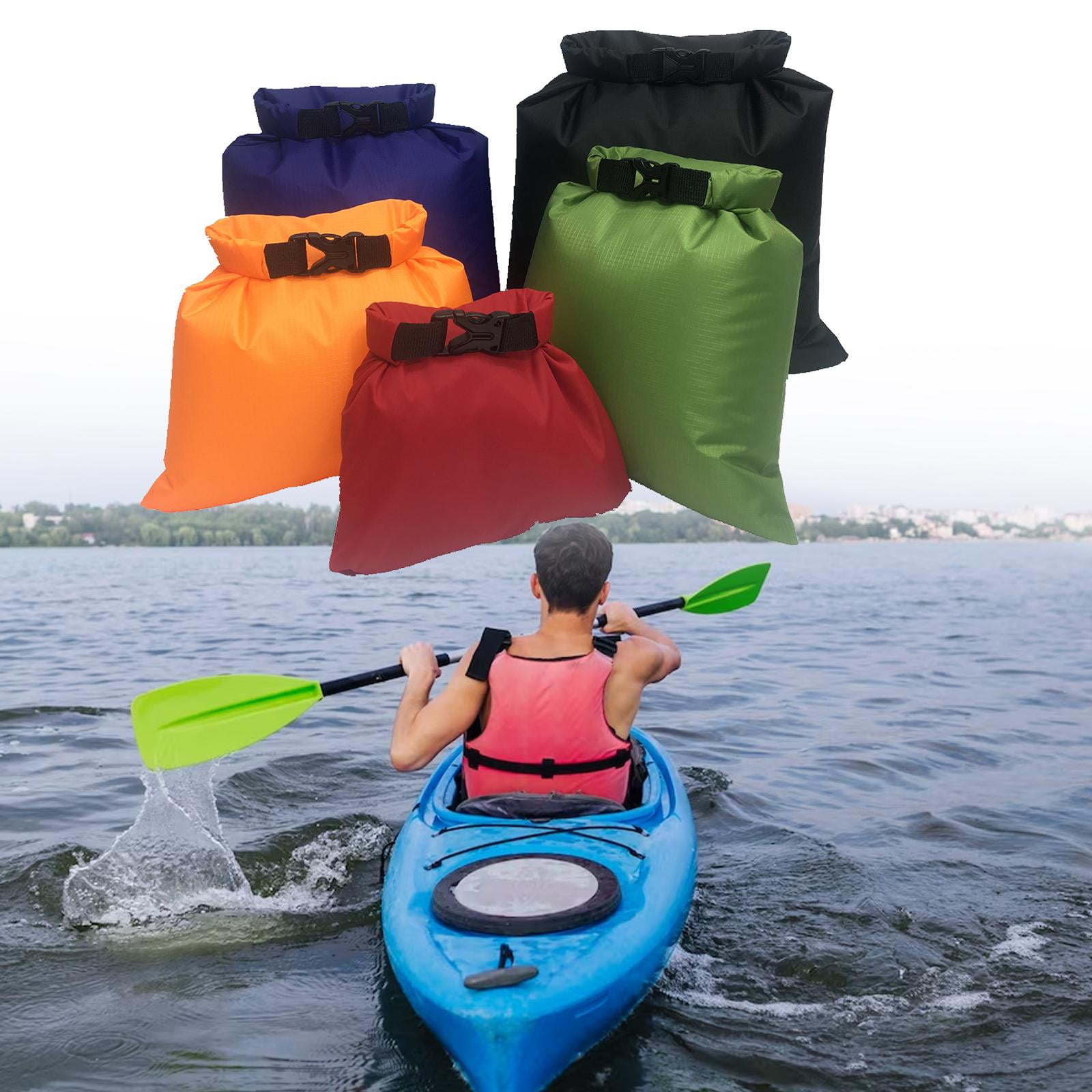 harayaa 5 Pieces Dry Bag Marine 1.5L 2.5L 3.5L 4.5L 6L Portable Multifunctional Multiple Style A
