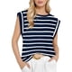 thumbnail image 1 of Camiseta Sin Mangas Informal de Verano para Mujer, Rayas Azul Marino, Talla XL, 1 of 6