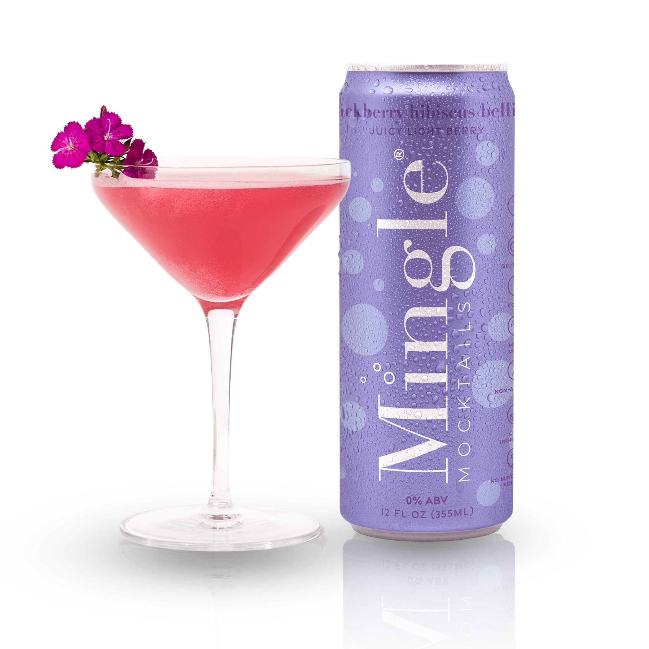 Mingle Mocktails, Non-Alcoholic Blackberry Hibiscus Bellini, 4