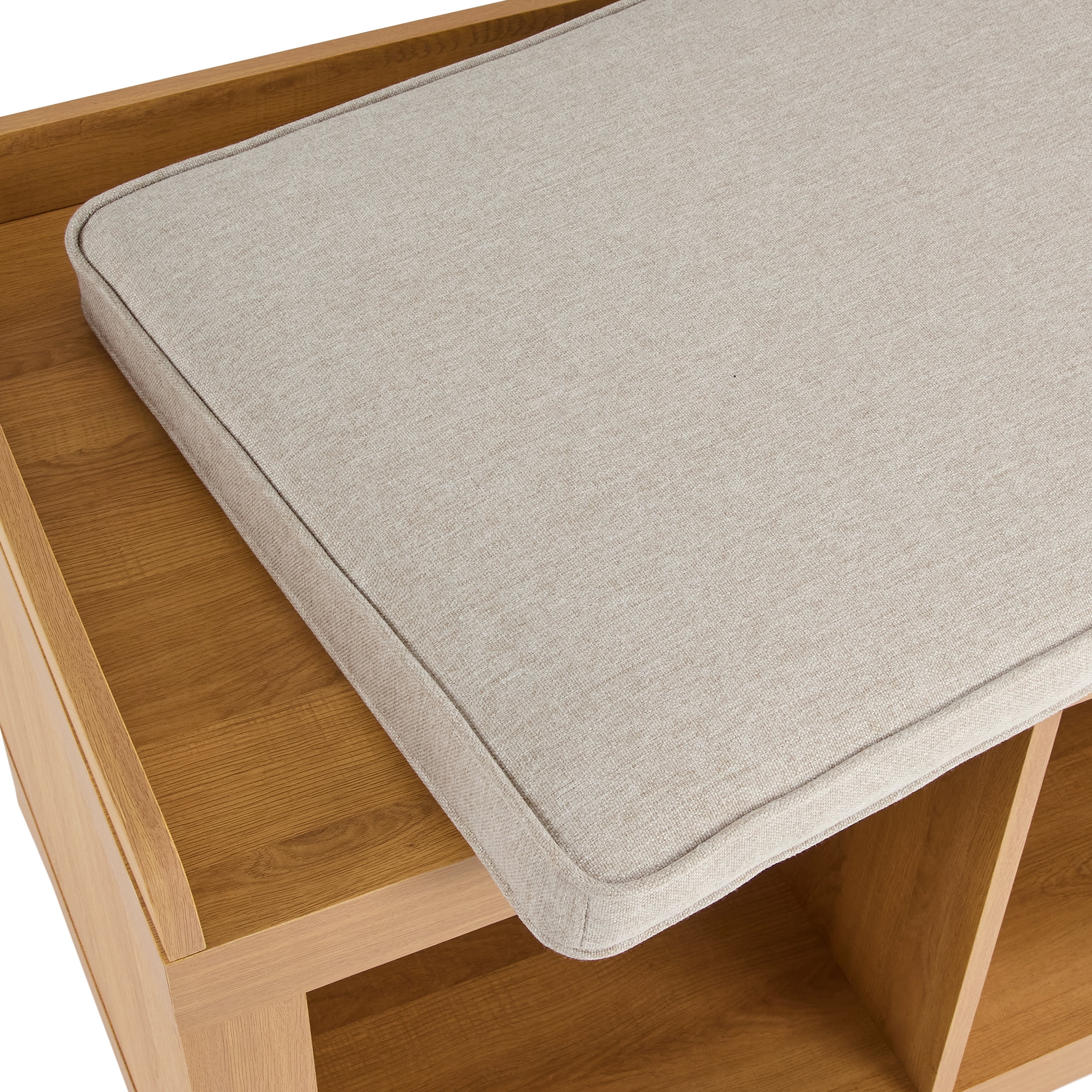 Better Homes & Gardens 3-Cube Storage Bench, Light Honey