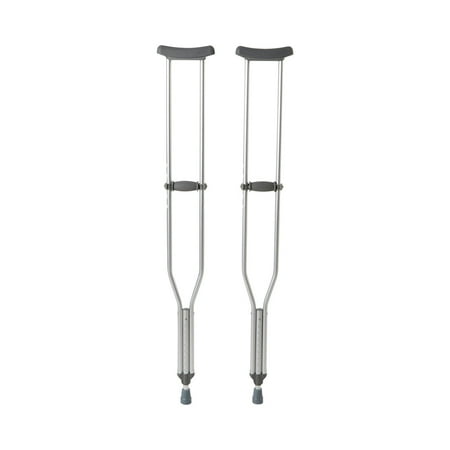McKesson Aluminum Crutches with Euro-Style Clip, 52.5 in to 60.5 in H, 2 Pair