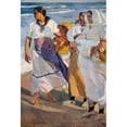 thumbnail image 2 of Joaquín Sorolla 11x14 Gold Ornate Wood Frame and Double Matted Museum Art Print Titled - Fisherwomen from Valencia (1915), 2 of 4