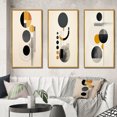 thumbnail image 1 of Designart "Minimal Circular Geometric Art II" Modern Geometric Framed Wall Art Set Of 3 - Grey Abstract Frame Gallery Wall Set For Home Decor, 1 of 6