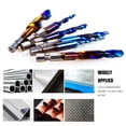 thumbnail image 2 of Metric Tap and Drill Bit Set Combination HSS Blue Coating Twist Drill Tap Combination Bit Set 6PCS with 1/4” Hex Shank Spiral Flute, 2 of 7