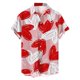 thumbnail image 3 of Camisa hawaiana de moda para hombre, blusa informal con botones para playa, verano, día de San Valentín, estampado 3D, corazón de amor, manga corta, ropa, 3 of 5
