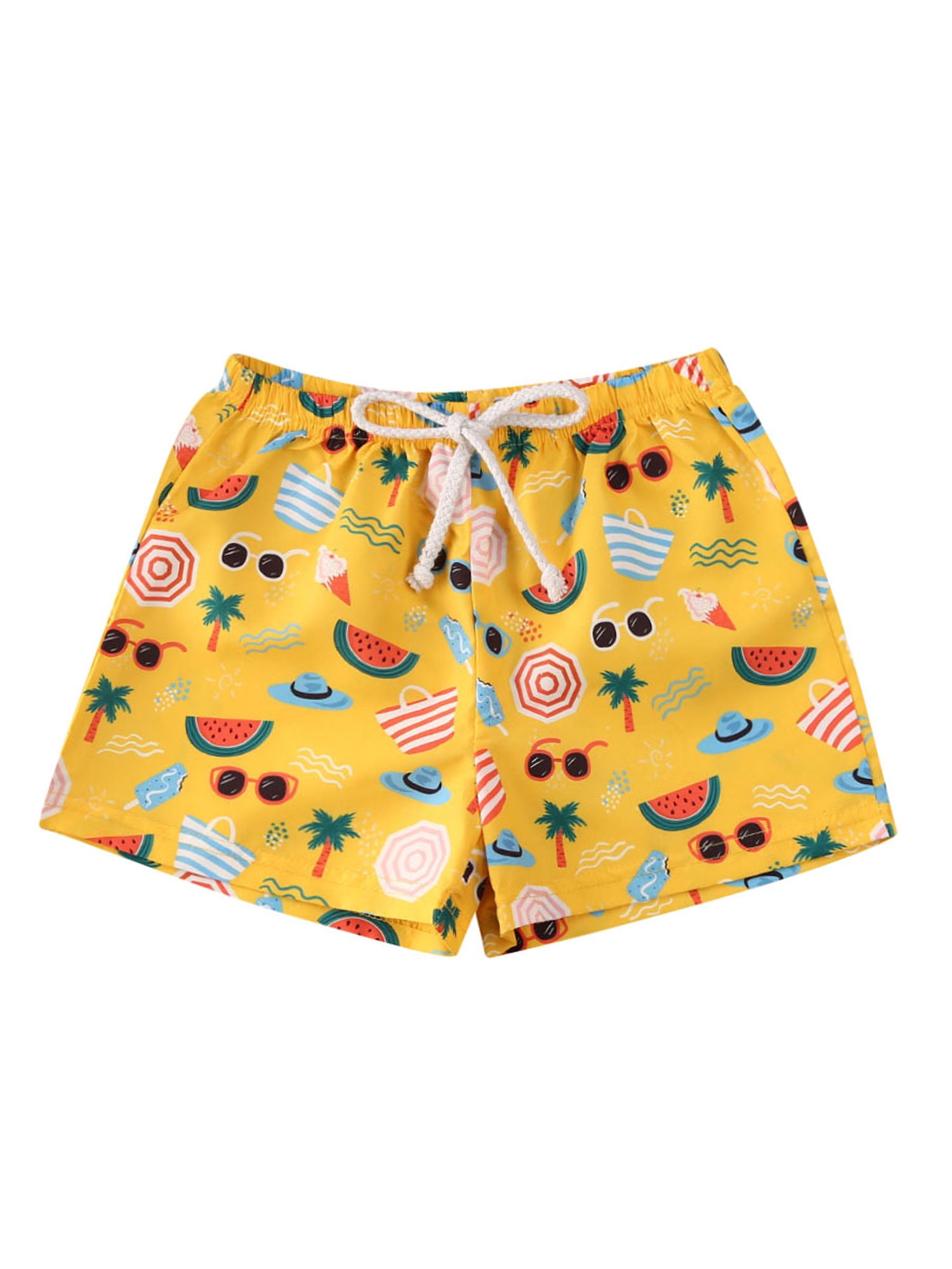 Infant Toddler Baby Boy Hawaiian Beach Shorts Swim Trunks Cartoon Animal Little Boys Board Shorts Swimwear 