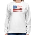 thumbnail image 2 of Smartprints American Flag Nurse Life Patriotic Women's Sweatshirt, White, S, 2 of 3