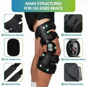 NEENCA Unloader Knee Brace - Lightweight, Low Profile OA Knee Brace for Arthritis Pain and Support - Premium Knee Support for Medial and Lateral Knee Pain (Left)