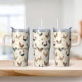 thumbnail image 2 of 20oz Chicken Graphic Tumbler with Handle Insulated Travel Mug Popular Birthday Christmas Gift for Chicken Enthusiasts Women Men Cup Holder Friendly Wide Mouth for Ice Hot Coffee Cold Soda Daily Use, 2 of 6