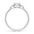 thumbnail image 2 of ANGARA Lab Grown & Diamond Three Stone Engagement Ring for Women in 14K White Gold (Size-5.9mm| Color-F-G| Clarity-VS) | April Birthstone, Anniversary, Jewelry Gift for Women | Lab-Grown Diamond Ring, 2 of 4