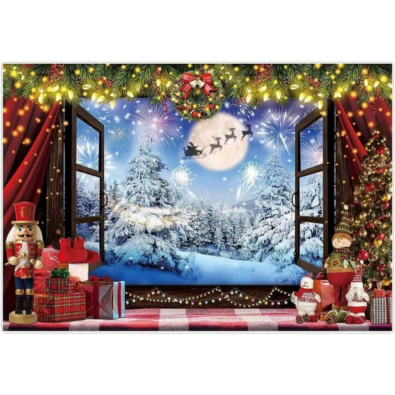 Christmas Photography Backdrop Wooden House Candy Tree Photo Background Party ration Photo Booth Studio Props