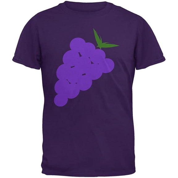 Halloween Men's Purple Grape Costume Short Sleeve Graphic Tee