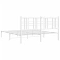 thumbnail image 6 of vidaXL Metal Bed Frame without Mattress with Headboard White 59.1"x78.7", 6 of 7