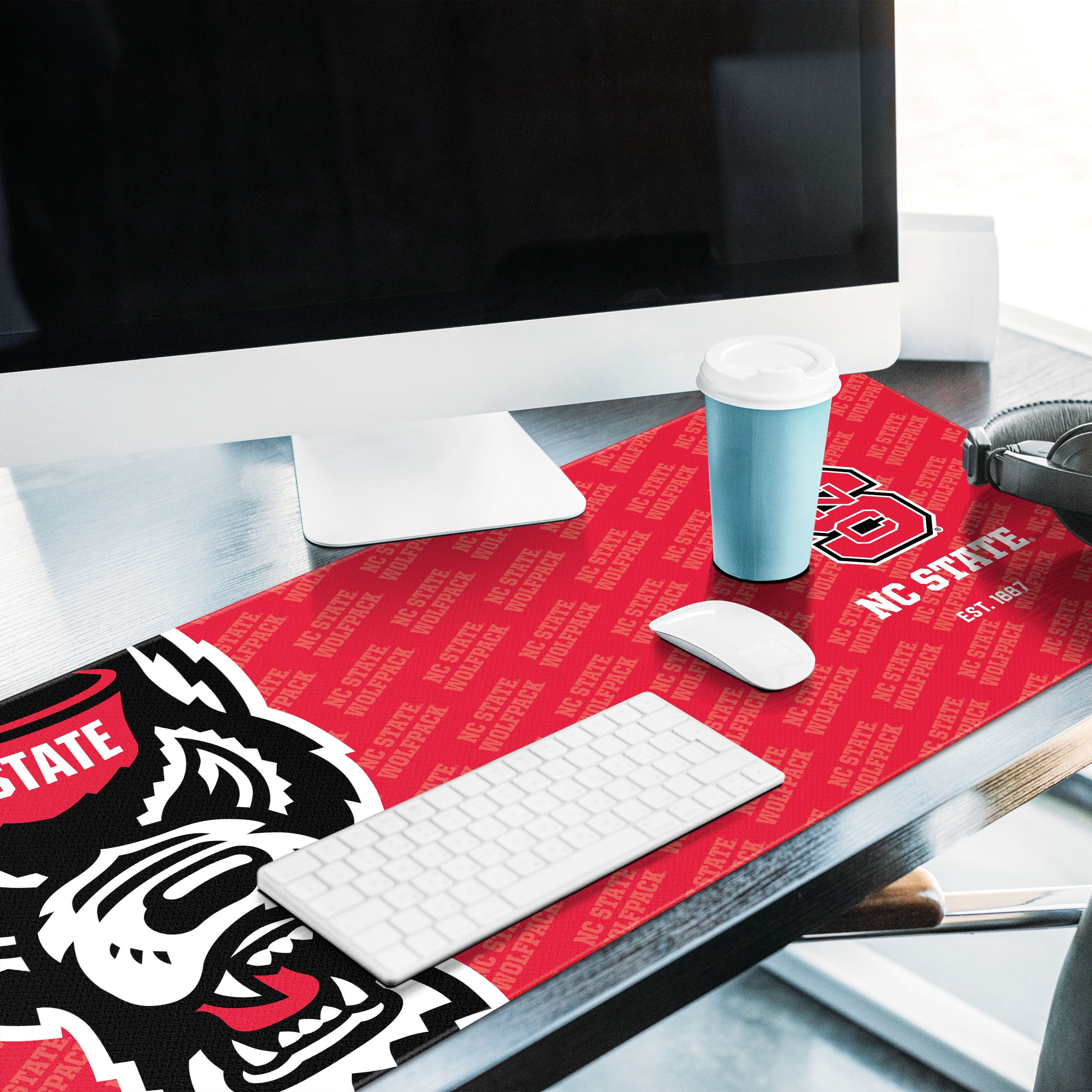 YouTheFan NCAA NC State Wolfpack Logo Series Desk Pad