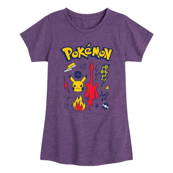 Pokémon - Pokémon Punk Icons - Youth Girls Short Sleeve Graphic T-Shirt