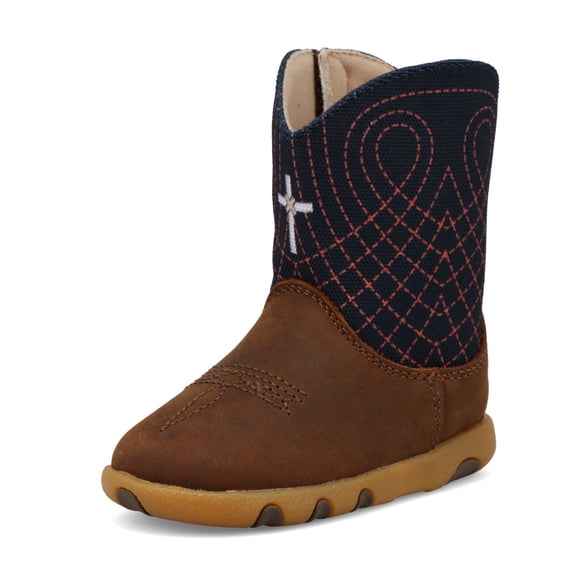 TWISTED X Infant Driving Moc Boots, Color: Mocha/Navy, Size: 5