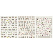 ALLYDREW 3 Sheets Facial Expressions Nail Art Face Expressions Nail Stickers