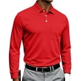 thumbnail image 2 of LWavelet Polo Shirts for Men Long Sleeve Golf Tennis Collared Shirt Moisture Wicking Dry Fit Performance Casual Polo Shirt, 2 of 7