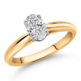 thumbnail image 4 of Gem Stone King 10K Yellow Gold IGI Certified Lab Grown Diamond Solitaire Engagement Ring for Women | 1 Ct Oval | D-E Color | VS1-VS2 Clarity | Size 6, 4 of 7