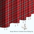 thumbnail image 6 of Red Christmas Plaid Pattern Shower Curtain 84"x72" ,Bathroom Decorative Shower Curtains Set with 12 Hooks,Modern Waterproof Washable Shower Curtain, 6 of 6