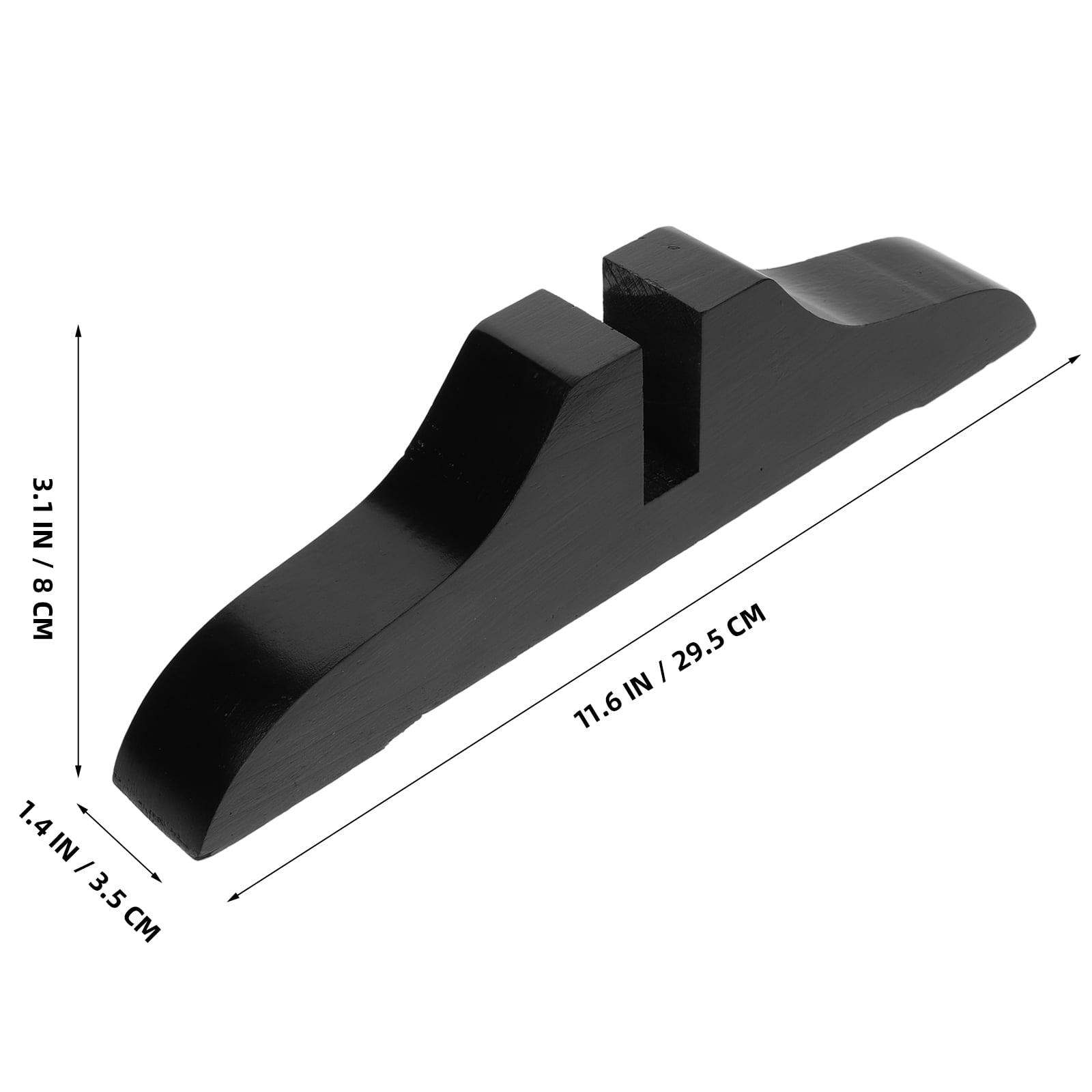 ETHZZLE 2Pcs Room Divider Panel Base Room Divider Display Stand Black Wood 11.6x3.1x1.4in