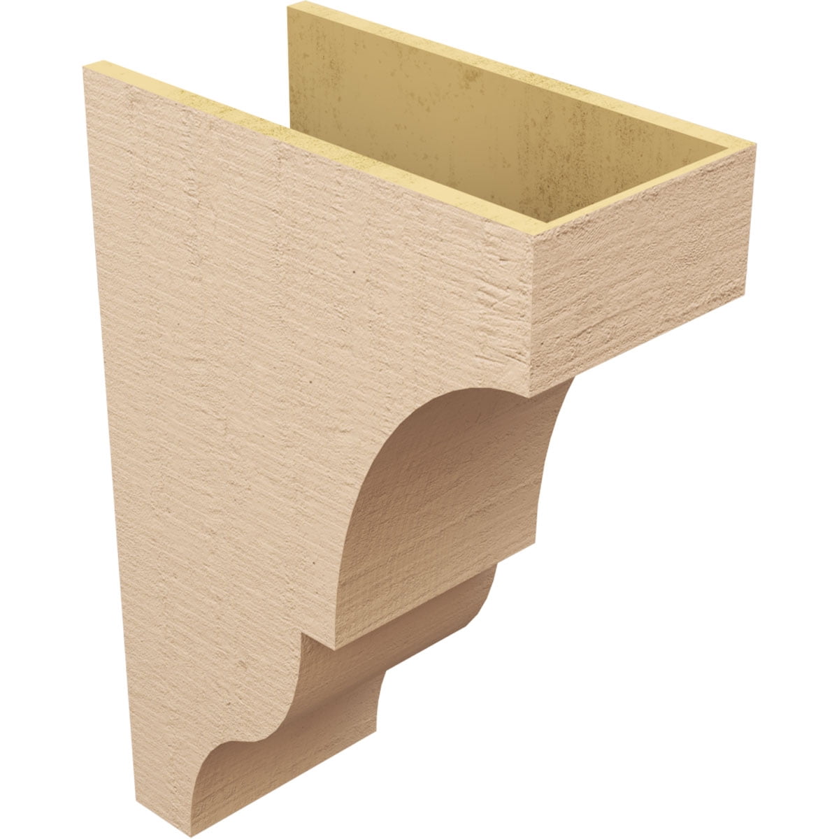 11"W x 22"D x 33"H Classic Asheboro Rough Cedar Woodgrain TimberThane Corbel, Primed Tan