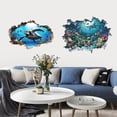 thumbnail image 5 of Wall Decal 3D Turtle Underwater World, 3D Effect Bathroom Decorative Sticker, Self-Adhesive Ocean Animal Wall Art For Bedroom Living Room Home Office (B1Pc), 5 of 5