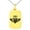 Gold, variant on Stainless Steel Celtic Claddagh Unity Engraved Small Rectangle Dog Tag Charm Pendant Necklace