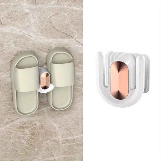 1pc, Bathroom Slipper Drain Rack, Light Luxury Wall Mounted No Punching Shoes Drain Rack For Bathroom, Easy Storage Appliance Cord Holder Rack, Behide Door Shoe Rack, Space Saver