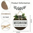 thumbnail image 2 of The Dirt Stops Here Mud Room Decor Sign, Prayer Sign, Funny Mudroom sign, Farmhouse Style Wooden Sign 11X11 Inches Main Entrance Wall Decor Funny Gifts for Men and Women, 2 of 5