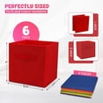 thumbnail image 3 of 4E's Novelty 6 Packs 11 Inch Rainbow Color Storage Foldable Cube Bins, Colorful Storage Baskets For Nursery, 3 of 7