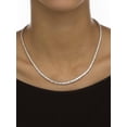 thumbnail image 3 of PalmBeach Jewelry 9.60 TCW Round Cubic Zirconia Platinum-Plated Tennis Necklace, 18 inches, 3 of 6