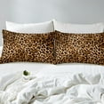 thumbnail image 4 of Erosebridal Modern Cheetah Print Bed Sheets Set Queen Size, Chic Geometry Bedding Queen Size, Leopard Animal Sheet Set Queen, Lightweight Bedroom Decor, 4pcs, 4 of 7