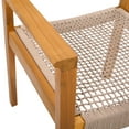 thumbnail image 7 of Brown Wood Dining Chairs With Braided Rope Back - Of 2 For A Comfortable Sit Chair (2 Chairs) Structure Stability, 7 of 7