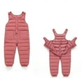 thumbnail image 4 of UACY Toddler Baby Puffer Snow Pants Fleece Lined Winter Warm Snowsuit Overalls Zip Up Quilted Down Jumpsuit ﻿ (Pink, 4-5 Years), 4 of 8