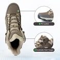 thumbnail image 5 of Gexuosn Hiking Boots Men Breathable Lightweight Non-Slip | Mid Top Ankle Boots,Brown, 5 of 6