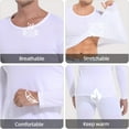 thumbnail image 5 of MANIFIQUE Thermal Underwear for Men Set Crewneck Ultra Thin Long Johns Top & Bottom Set, 5 of 6