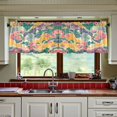 thumbnail image 3 of Yayeee Kitchen Curtains Set of 2 Light Filtering 57"x24" Over Sink Window Panels, Yellow Floral Wave, 3 of 7