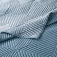 thumbnail image 3 of Barefoot Bungalow Riviera Velvet Finely Stitched Modern Quilt Set, Spa Blue, 3-Piece Full/Queen, 3 of 9
