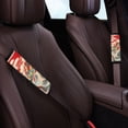 thumbnail image 3 of Chririnla Car Seat Belt Pads Soft Comfortable Polyester Fabric, Compatible with, Suitable for Truck, Red Dragon Wave Print, 3 of 8