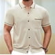thumbnail image 1 of pstuiky Camisas de vestir de manga corta para hombre, Camisa de punto con botones y manga corta para hombre, chaqueta fina con cuello vuelto camisas casuales para hombre xl, 1 of 6