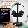 thumbnail image 2 of Soporte para auriculares con cargador USB COZOO Desktop Gaming Black, 2 of 8