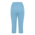 thumbnail image 4 of Seductiva Blue YOGA Lightweight Women's High Waisted Cutout Leggings - Yoga Cropped Pants with Comfortable Elastic Waist | Lightweight Soft Lounge Pajama Pants for Casual & Daily Wear, 4 of 6