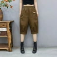 thumbnail image 2 of Mitankcoo Women's Cotton Cargo Shorts - Multi-Pocket Bermuda Shorts for Summer, 2 of 3