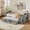 Gray+Wood+Twin, variant on LHYY Twin Size Multifunctional Wood Platform Bed with Desk and Storage Shelf at the End of the Bed,Built-in Trundle and 3 Drawers,Gray