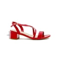 thumbnail image 3 of Sandalia Abierta Para Dama Tiras Charol Rojo Con Broche rojo 25.5, 3 of 7
