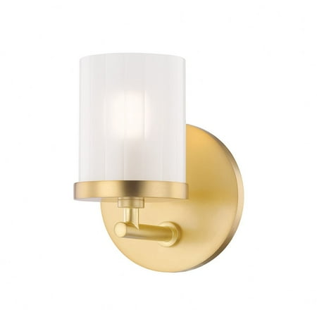 

-One Light Bath Bracket in Style-4.75 inches Wide By 6.25 inches High-Aged Brass Finish Bailey Street Home 735-Bel-2941860