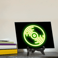 thumbnail image 5 of Vinyl Record Neon Graphic Style Table Sign with Acrylic Stand (6x8“) | Live Streamer Gaming Themed Decoration, 5 of 8
